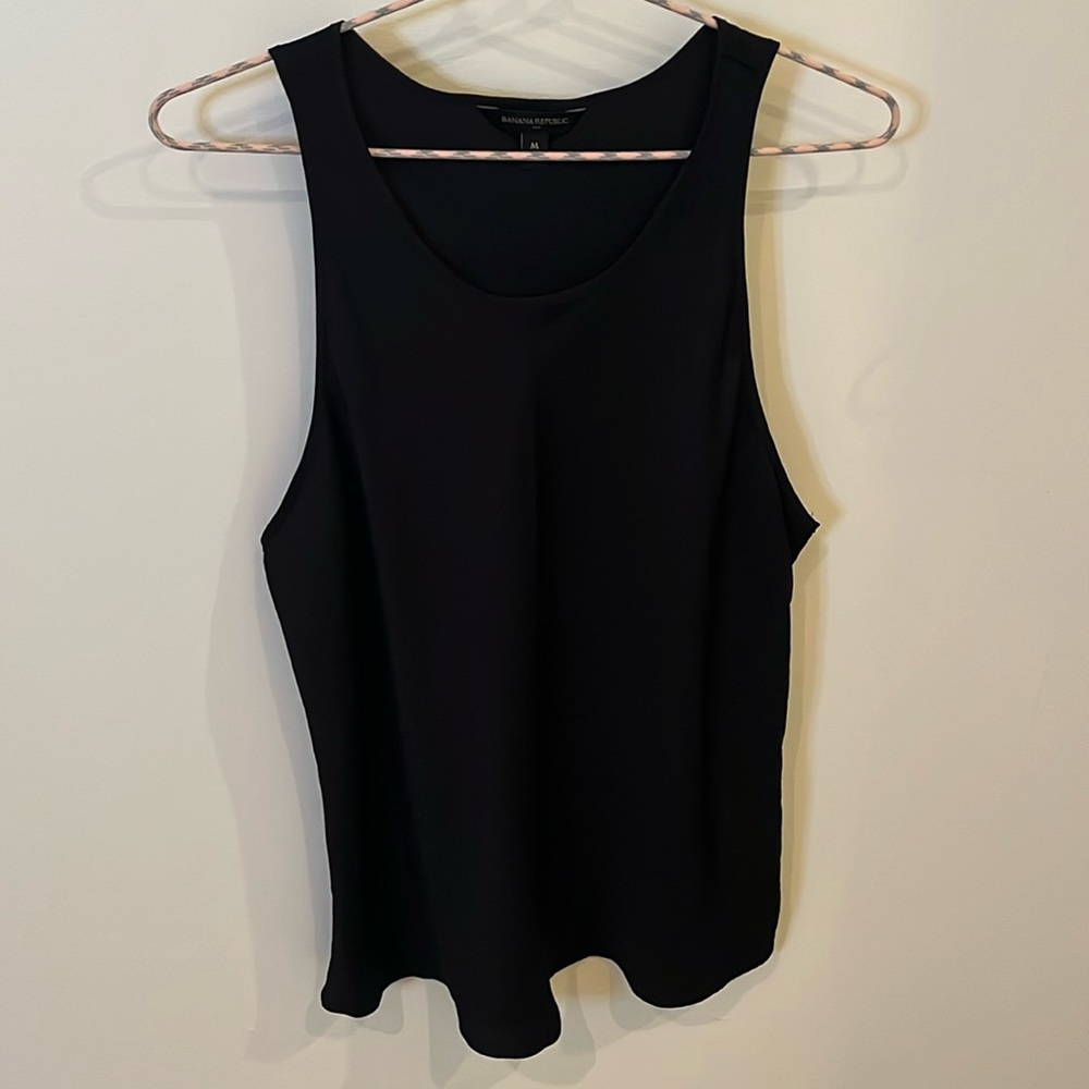 Banana Republic soft slinky dressy black tank size M